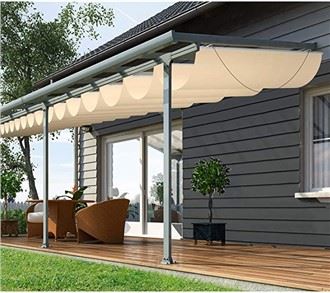 Voile d'auvent rétractable pour pergola
